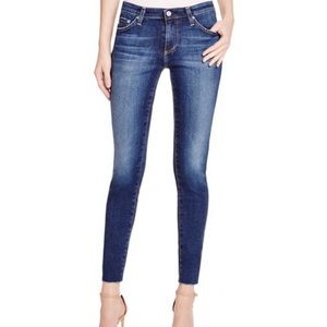 AG Legging Ankle Jeans with Raw Hem